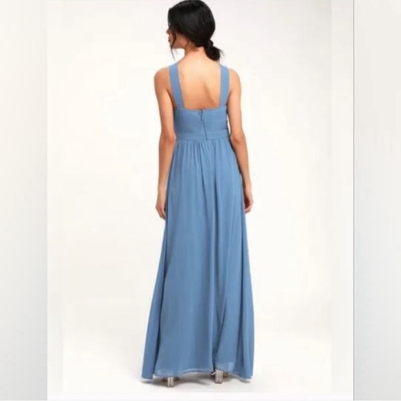 Lulu’s Blue Formal Dress - HEMMED - Picture 4 of 5